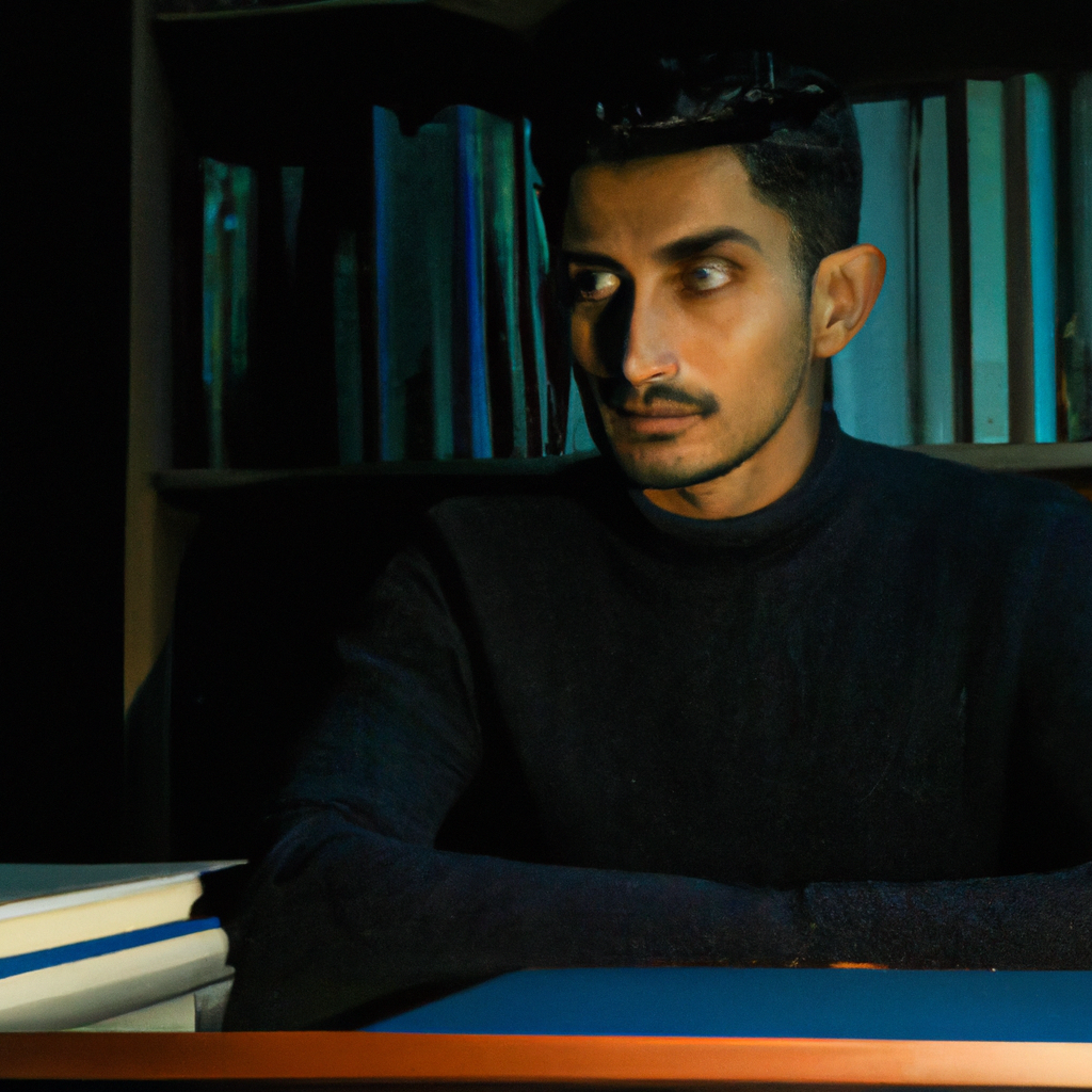 Portrait of a confident writing mentor in a dark turtleneck with soft window light and clean background